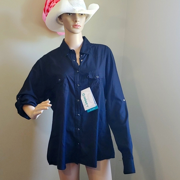 NWT Hooey Sol Western Performance Shirt Long Sleeve Pearl Snaps Rodeo Stampede - Picture 2 of 9
